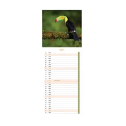 Calendrier long Oiseaux 2026