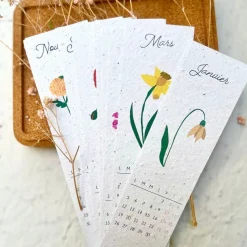 Calendrier marque-pages - Fleurs de naissance