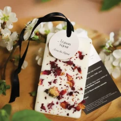 Carte florale parfumée à la rose