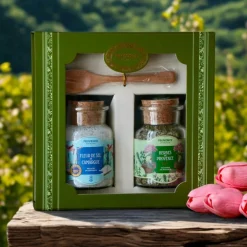 Coffret fleur de sel de camargue et herbes de provence