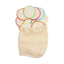 Cotons réutilisables et pochette de lavage