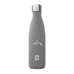 Gourde isotherme grise montagne en inox - 500 ml