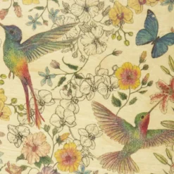 Lot de 3 cartes en bois oiseaux