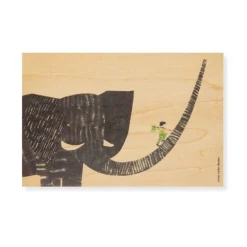 Lot de 3 cartes postales en bois