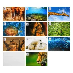Lot de 10 cartes postales WWF