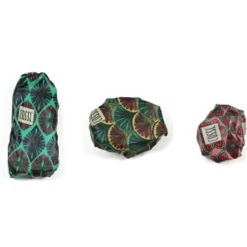 Lot de 3 emballages alimentaires à la cire bio vegan - motifs graphique