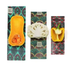 Lot de 3 emballages alimentaires à la cire bio vegan - motifs fleurs