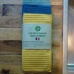 Lot de 6 lavettes en coton