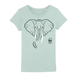 T-shirt éléphant WWF bleu coton bio