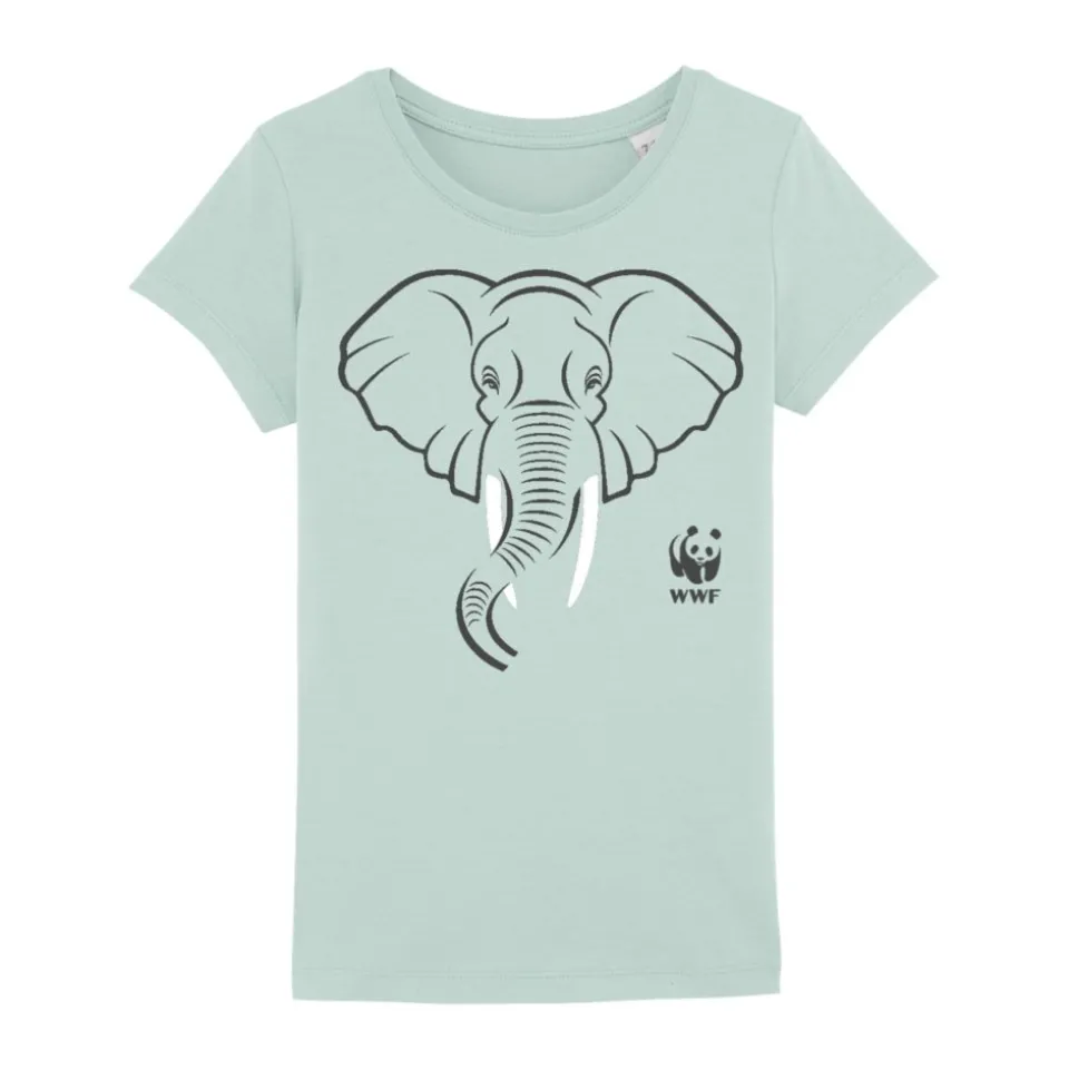 T-shirt éléphant WWF bleu coton bio