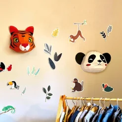 Têtes de panda et de tigre en origami